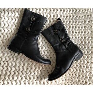 Corso Como Shepparton Moto Boots 8.5 Black Leather Harness Minimalist Biker